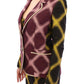 Purple checkered blazer jacket