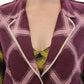 Purple checkered blazer jacket