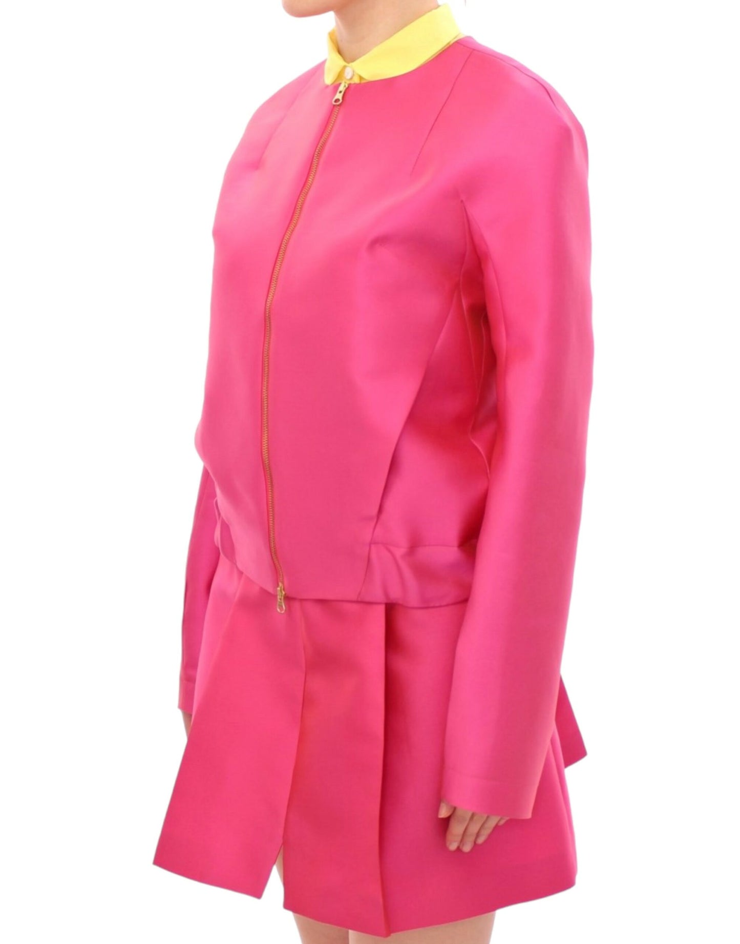 Pink silk blend jacket