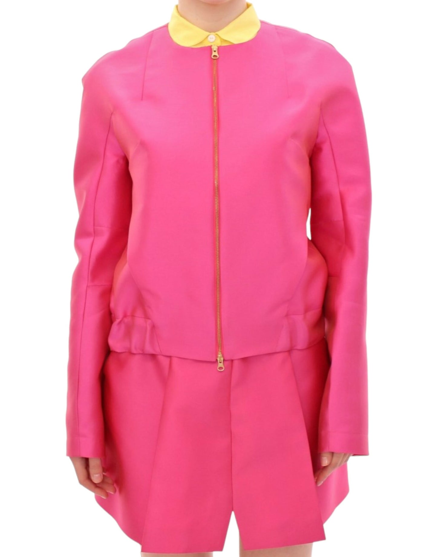 Pink silk blend jacket