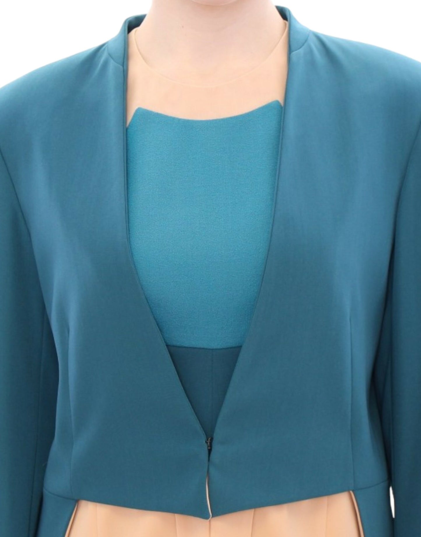 Blue stretch blazer jacket