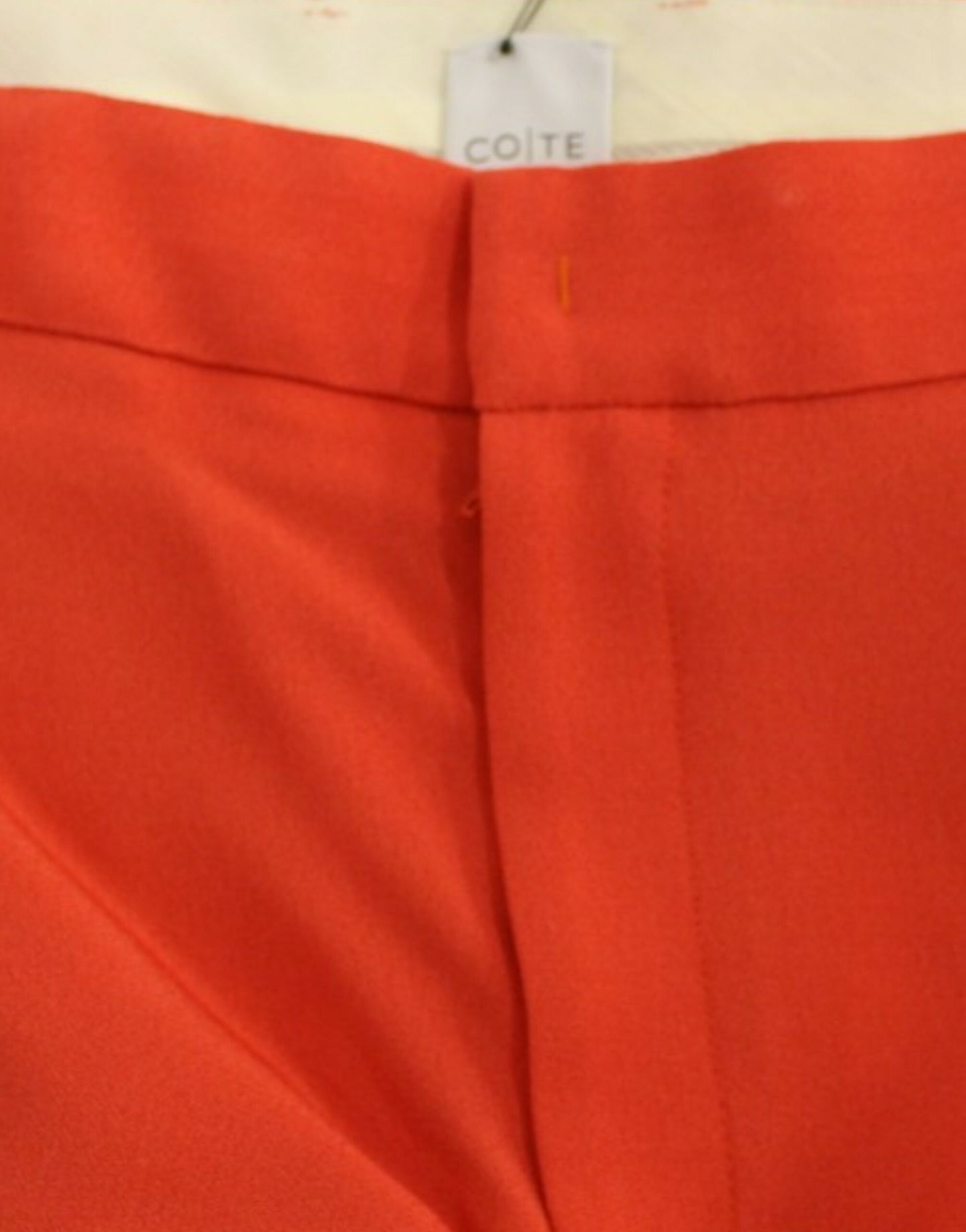 Orange boyfriend stretch pants