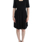Black short sleeve venus dress