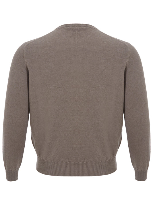 Elegant Dove Grey Cashmere Sweater