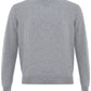 Elegant Grey Cashmere V-Neck Sweater