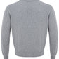 Elegant Grey Cashmere V-Neck Sweater
