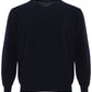 Navy Blue V-Neck Cashmere Sweater
