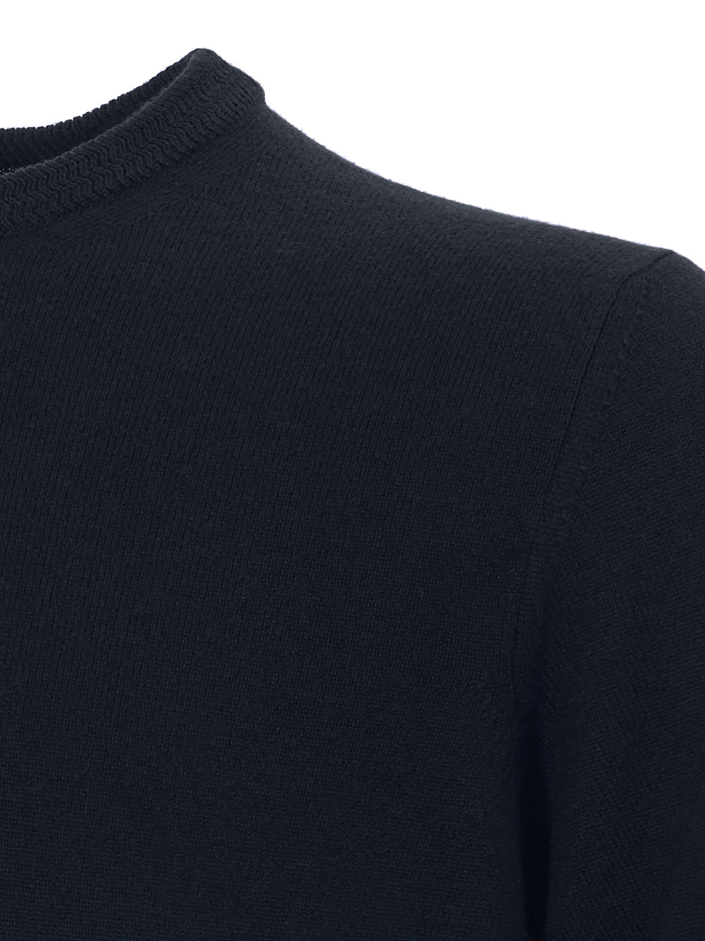 Elegant Navy Round Neck Cashmere Sweater