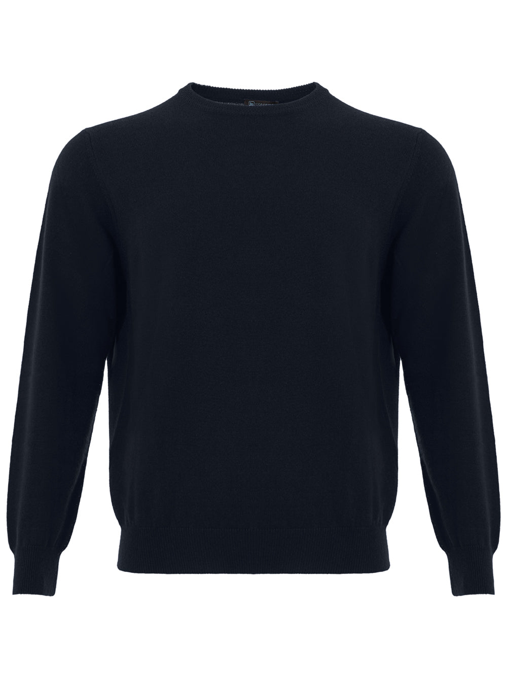 Elegant Navy Round Neck Cashmere Sweater