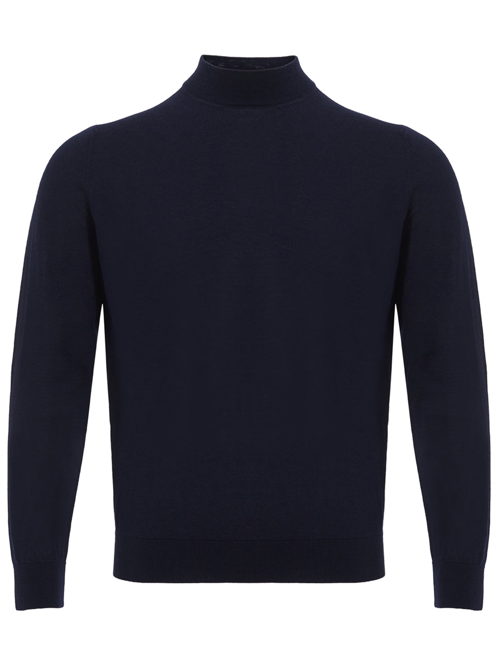 Elegant Navy Cashmere Silk Blend Sweater