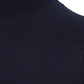 Navy Cashmere-Silk Blend Turtleneck Sweater