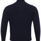 Navy Cashmere-Silk Blend Turtleneck Sweater