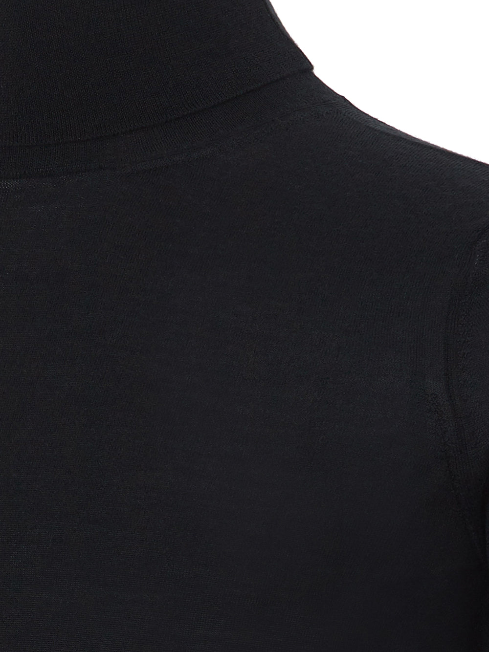 Elegant Black Cashmere Silk Blend Sweater