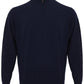 Elegant Blue Cashmere Sweater with Half Zip
