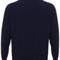 Elegant Blue Cashmere Sweater with Half Zip