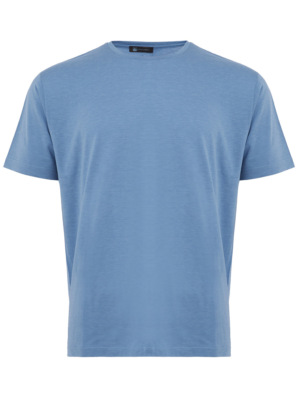 Elegant Light Blue Silk Blend T-Shirt