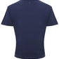 Elegant Blue Ink Cotton-Silk Blend Tee