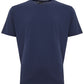 Elegant Blue Ink Cotton-Silk Blend Tee