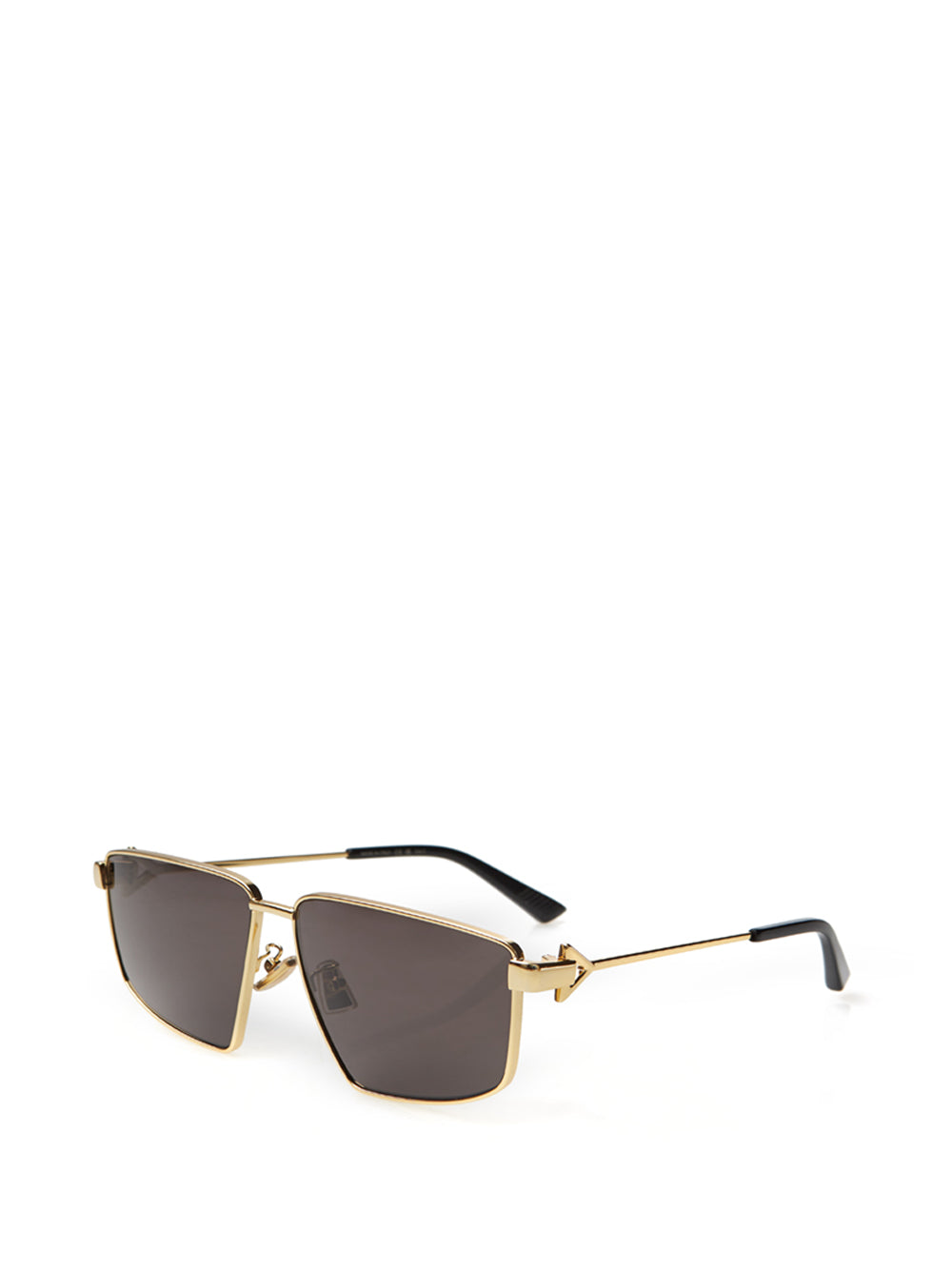 Elegant Gold Metal Squared Sunglasses