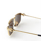 Elegant Gold Metal Squared Sunglasses