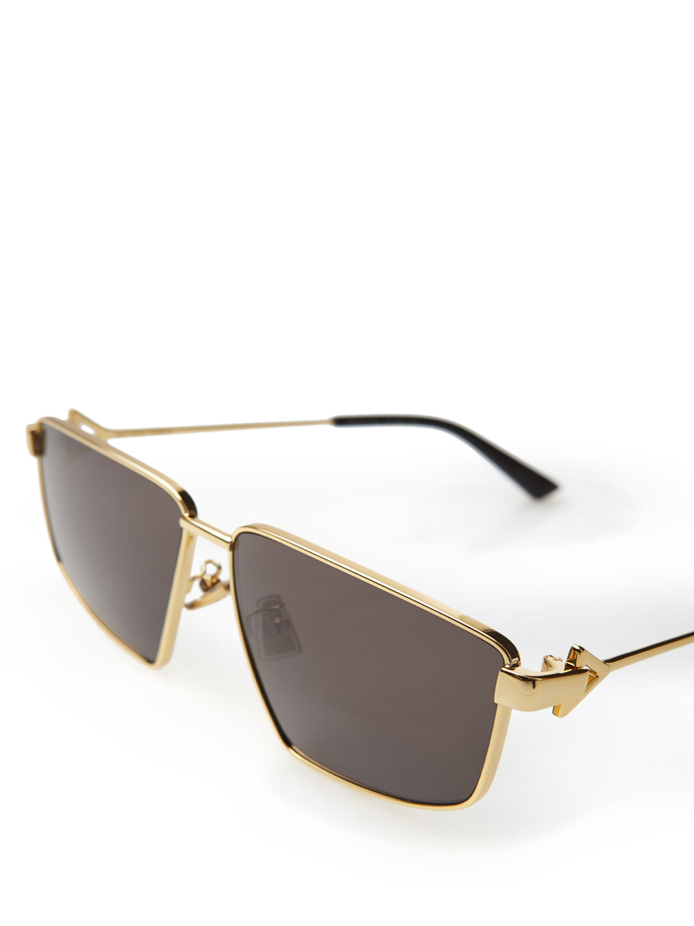 Elegant Gold Metal Squared Sunglasses