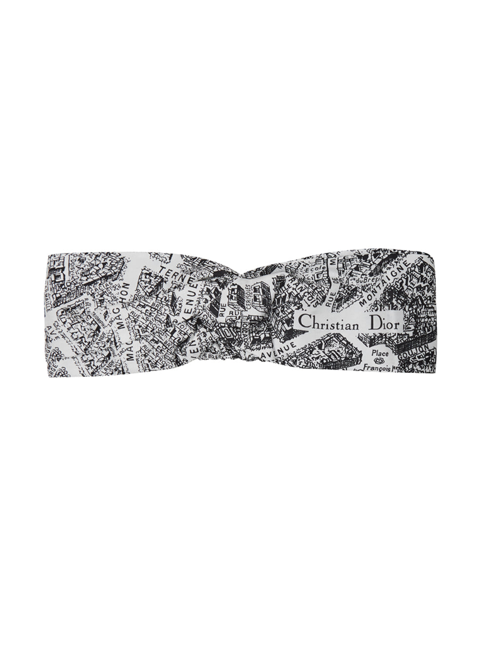 Chic Silk Printed Monochrome Headband