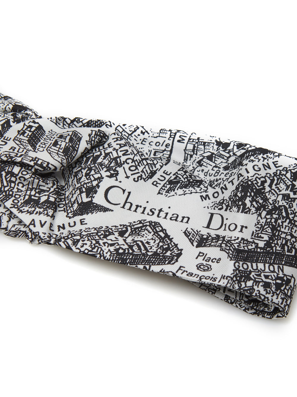 Chic Silk Printed Monochrome Headband