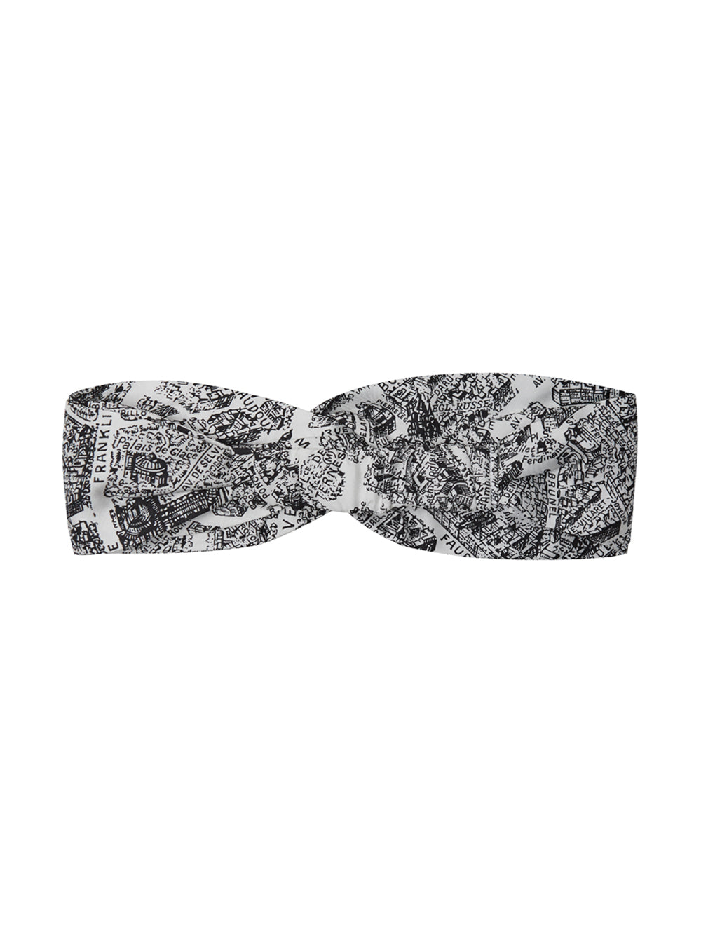 Chic Silk Printed Monochrome Headband