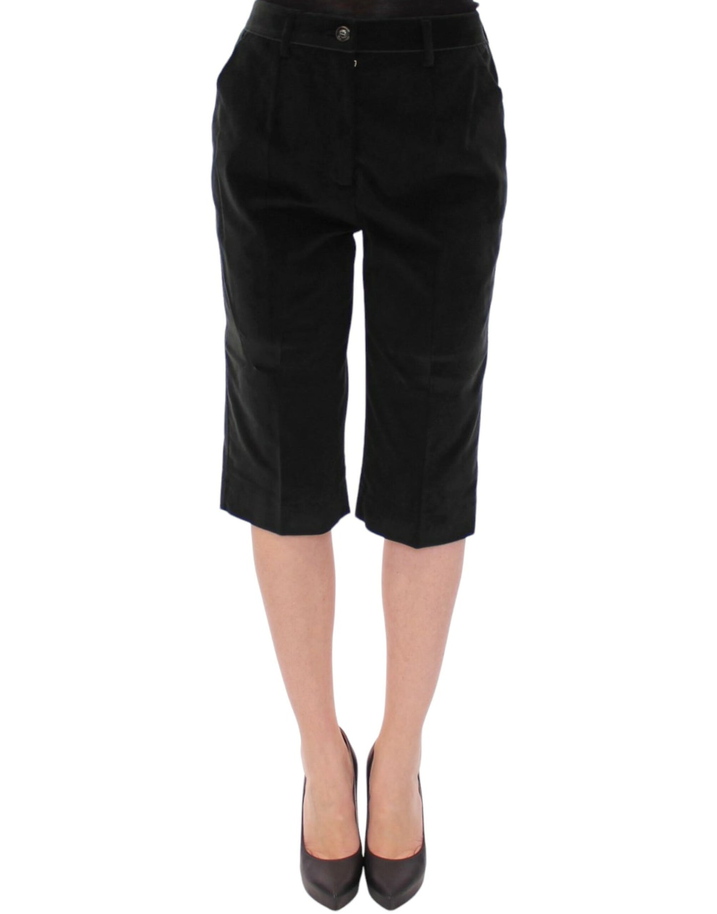 Black cotton shorts pants