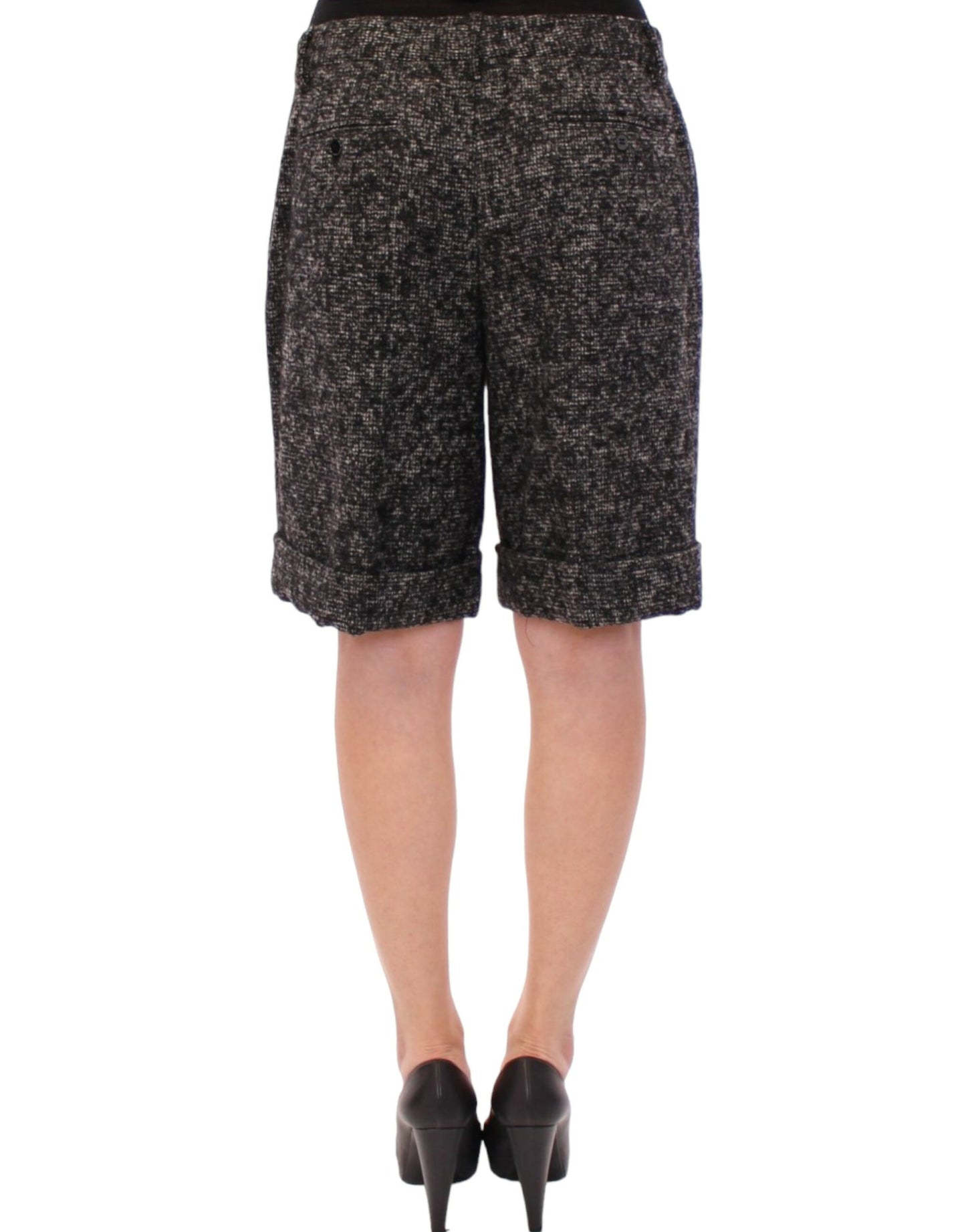 Gray wool shorts pants