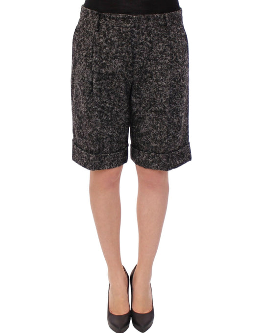 Gray wool shorts pants