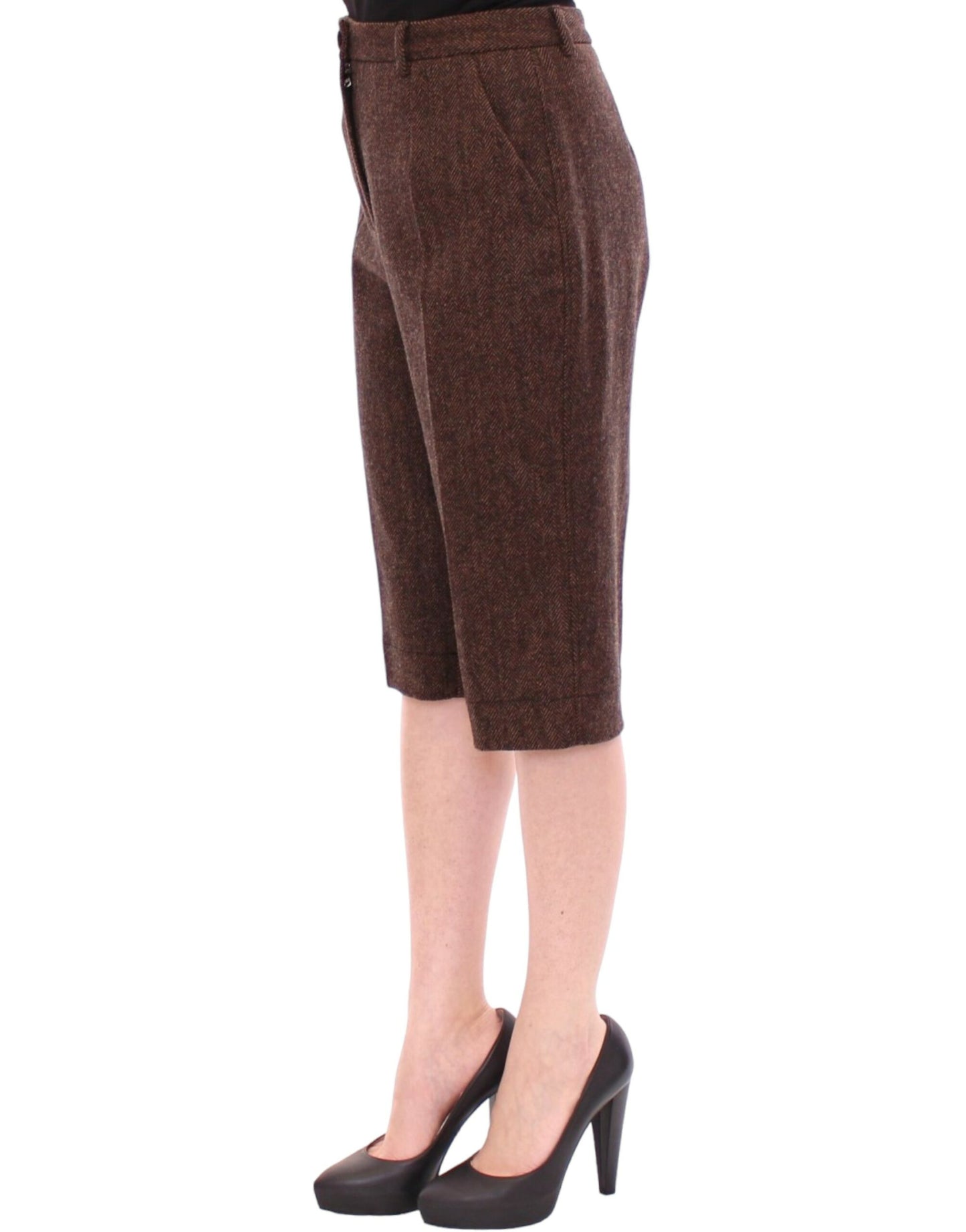 Brown wool shorts pants