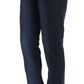 Chic Blue Cotton Dress Pants