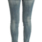 Blue Wash Cotton Stretch Skinny Slim Tight Fit Jeans