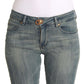Blue Wash Cotton Stretch Skinny Slim Tight Fit Jeans
