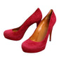 Women's Raspberry Suede Platform Pump Shoes