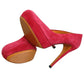 Women's Raspberry Suede Platform Pump Shoes