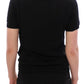 Black crewneck cotton t-shirt