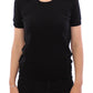 Black crewneck cotton t-shirt