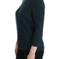 Green 3/4 sleeve wool blouse
