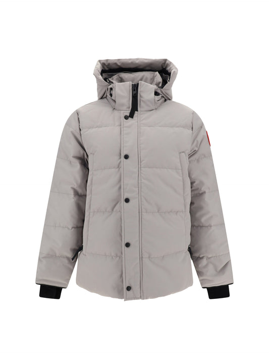 Elegant Limestone Grey Down Jacket