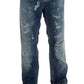 Elegant Regular Fit Blue Wash Jeans