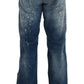 Elegant Regular Fit Blue Wash Jeans