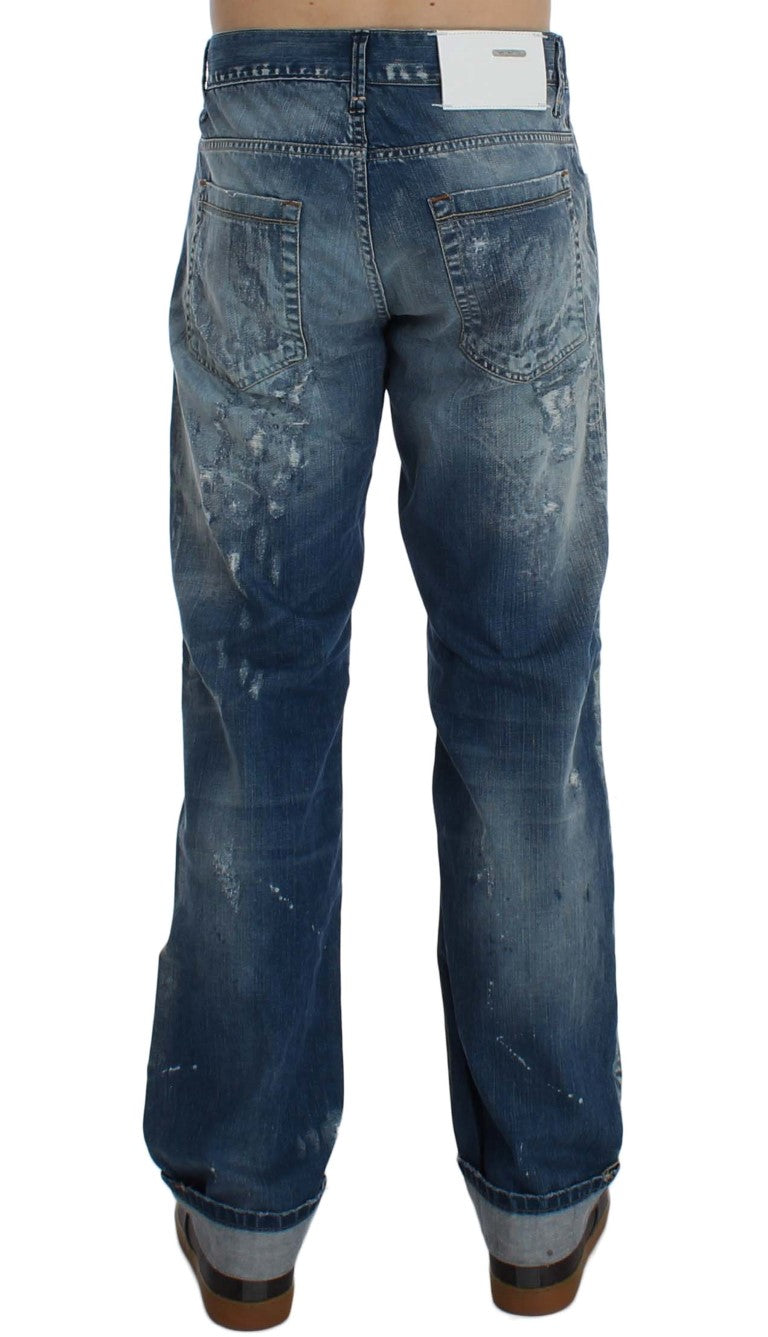 Elegant Regular Fit Blue Wash Jeans