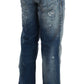 Elegant Regular Fit Blue Wash Jeans