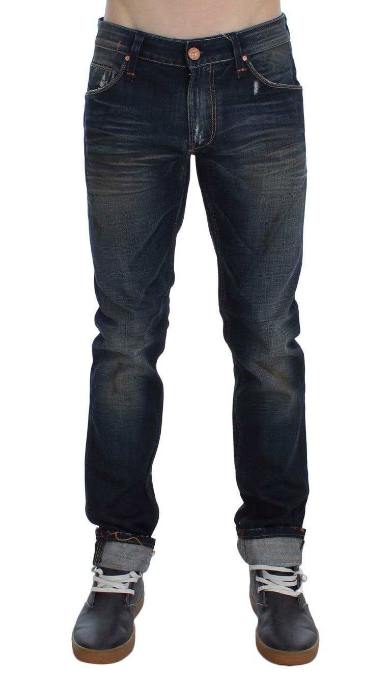 Sleek Slim Fit Italian Denim for Men