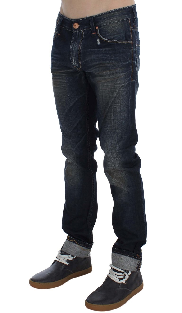 Sleek Slim Fit Italian Denim for Men