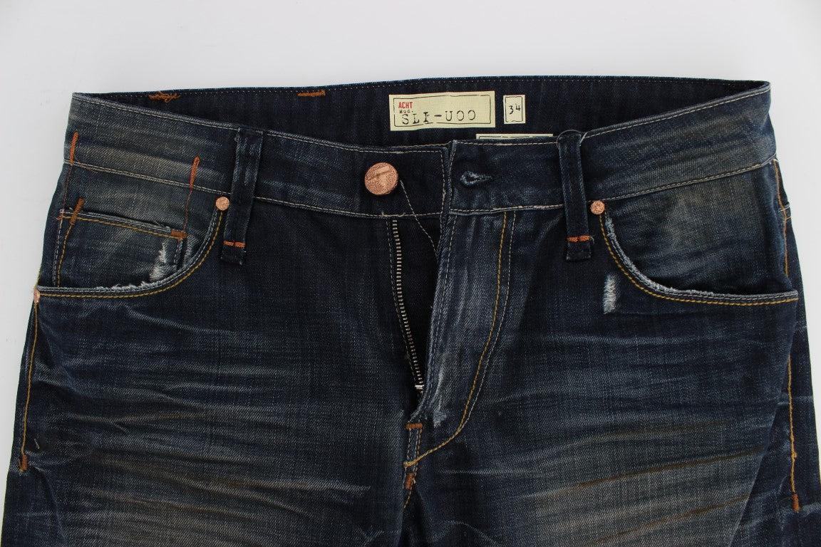 Sleek Slim Fit Italian Denim for Men