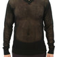 Dark Green Runway Netz Pullover Netted Sweater