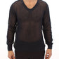 Dapper Blue Netted V-neck Sweater